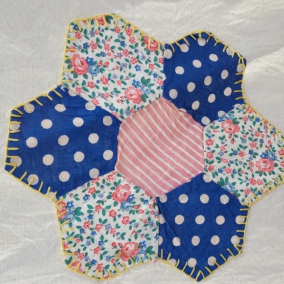 Handmade Quilt Top Vintage Made by Grandma Quilt Top Only Vintage Material - Picture 6 of 15